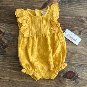Girls Romper Yellow BNWT 0-3 Months